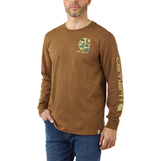 CARHARTT Camo Logo LS Shirt